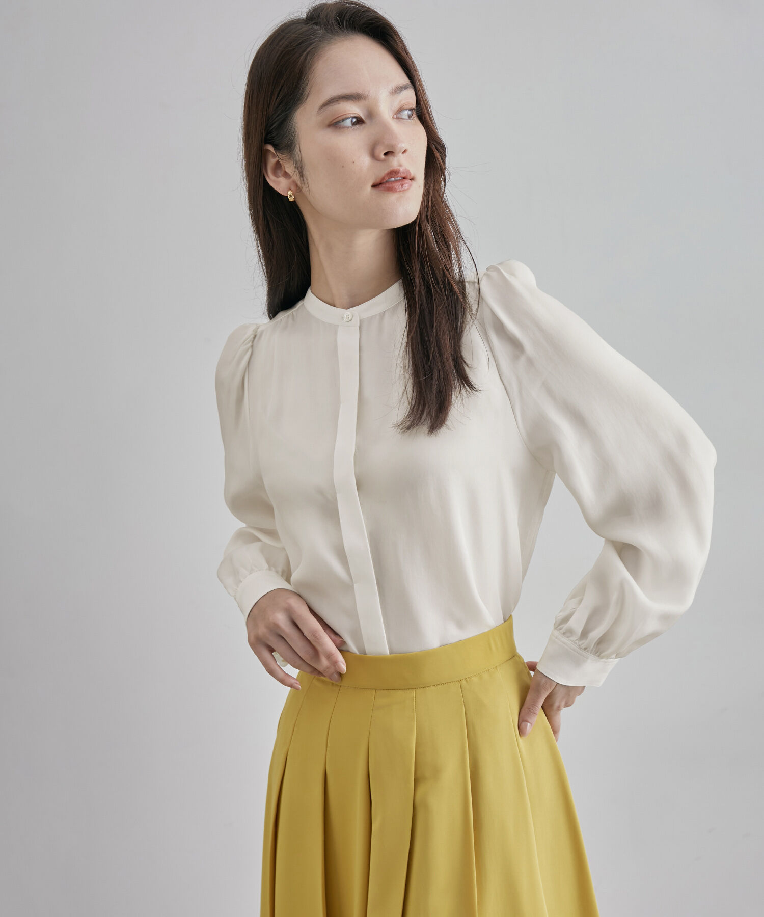 ROPE「とろみブラウス」|シャツ・ブラウス|オフホワイト(15)