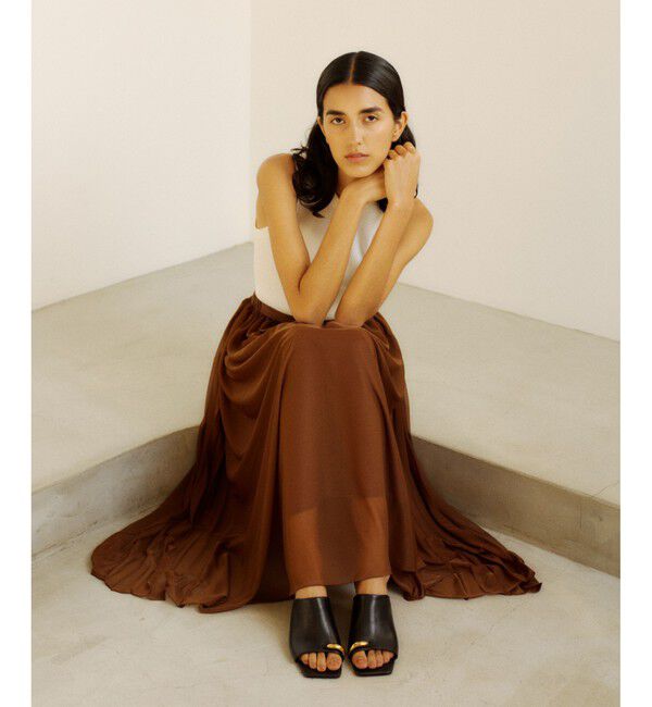 ROPE「【洗える】ブライトネスヤーン サイドプリーツスカート」|スカート|