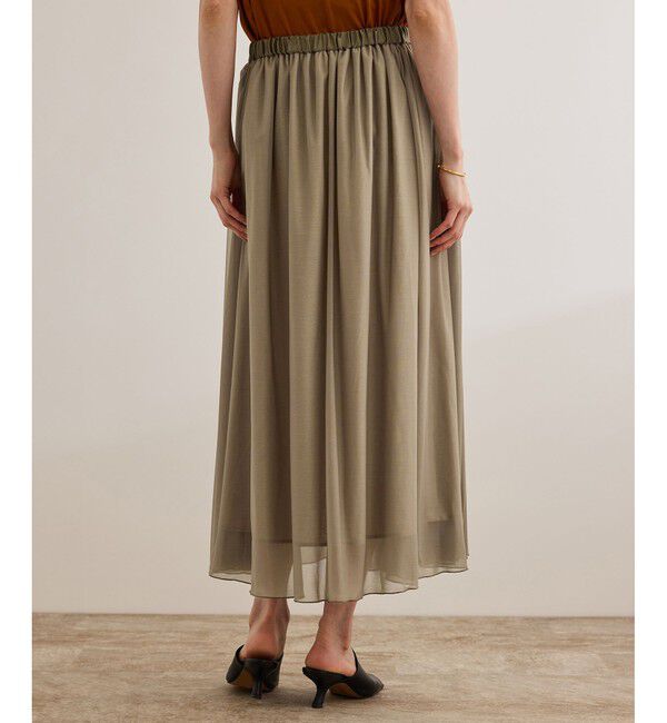 ROPE「【洗える】ブライトネスヤーン サイドプリーツスカート」|スカート|