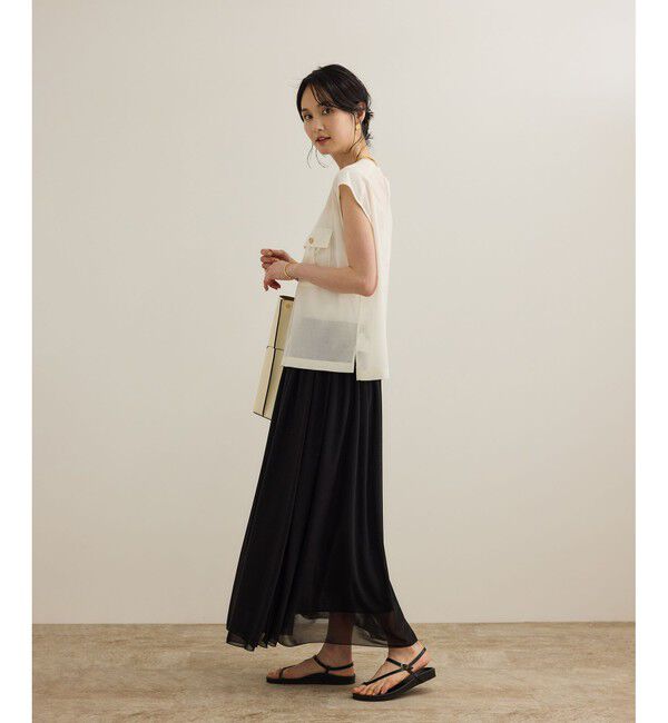 ROPE「【洗える】ブライトネスヤーン サイドプリーツスカート」|スカート|