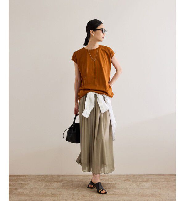 ROPE「【洗える】ブライトネスヤーン サイドプリーツスカート」|スカート|