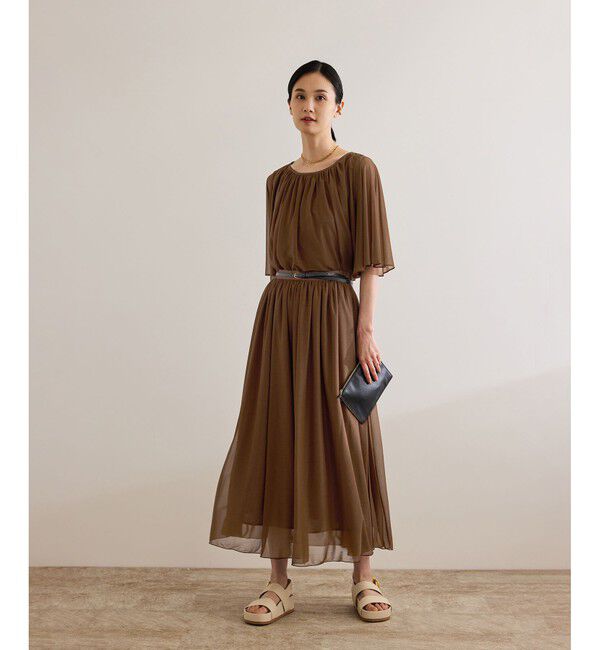 ROPE「【洗える】ブライトネスヤーン サイドプリーツスカート」|スカート|