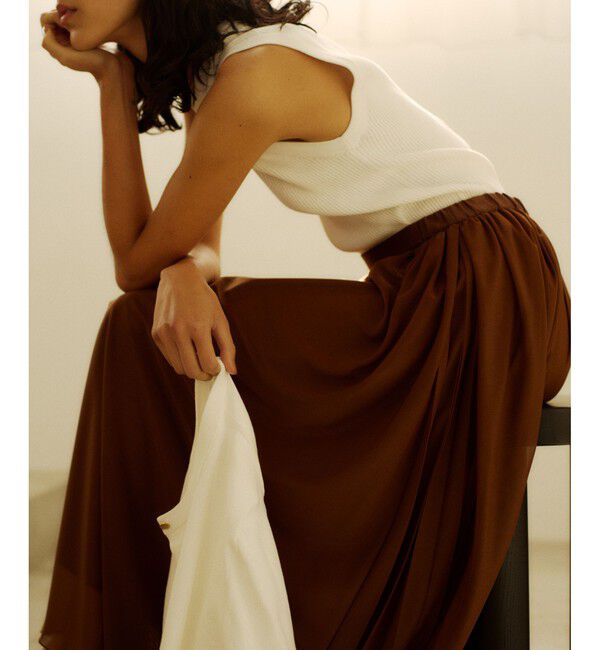 ROPE「【洗える】ブライトネスヤーン サイドプリーツスカート」|スカート|