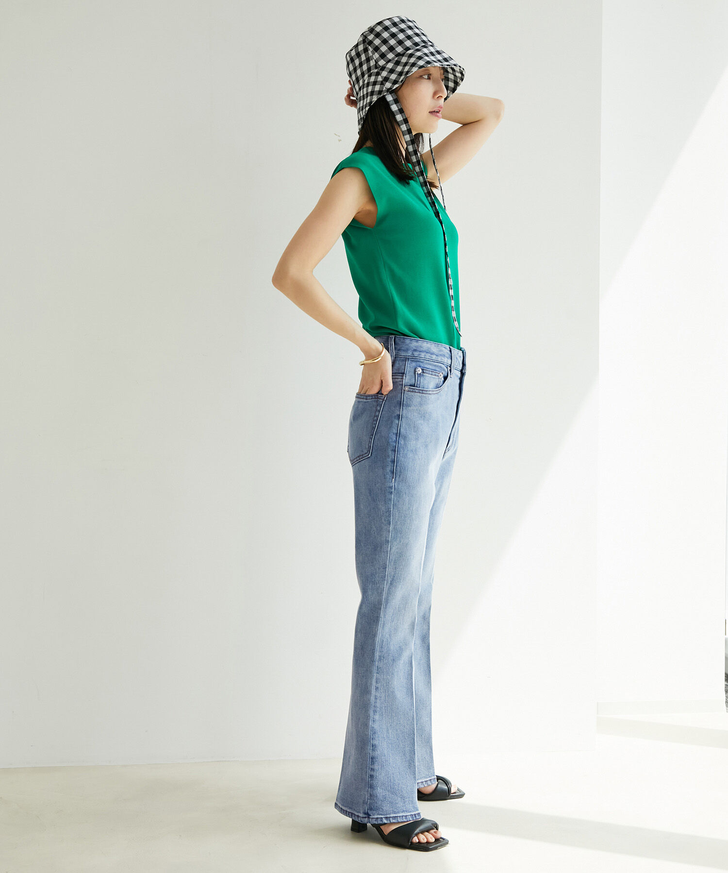 VIS「美脚デニムフレアパンツ」|デニム|