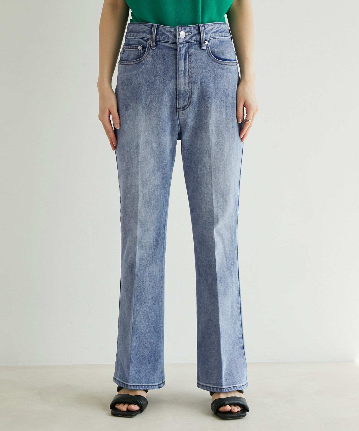 VIS「美脚デニムフレアパンツ」|デニム|