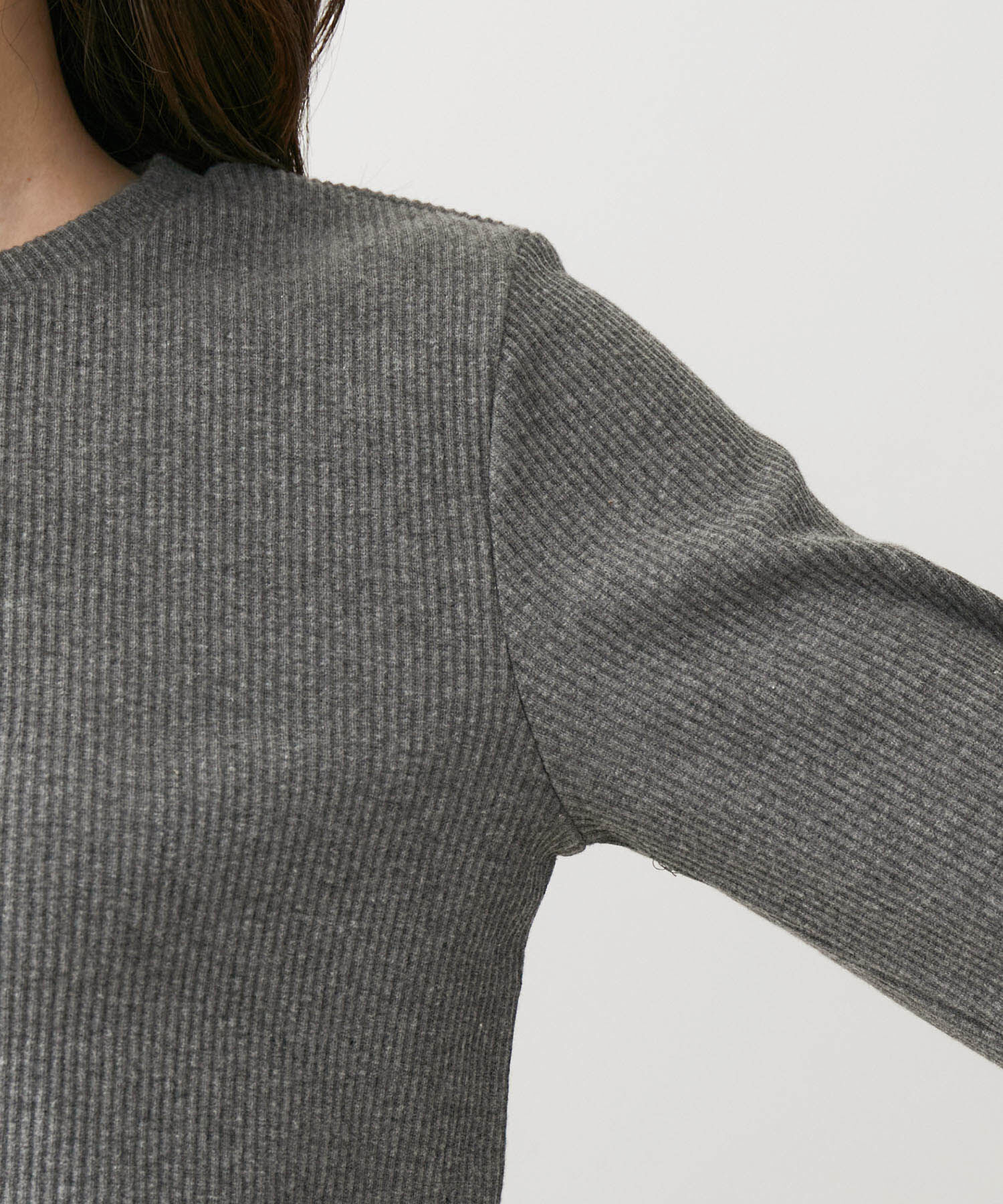 VIS「【FRUIT OF THE LOOM別注】テレコロゴ短丈ロングTシャツ【洗える】」|Tシャツ・カットソー|