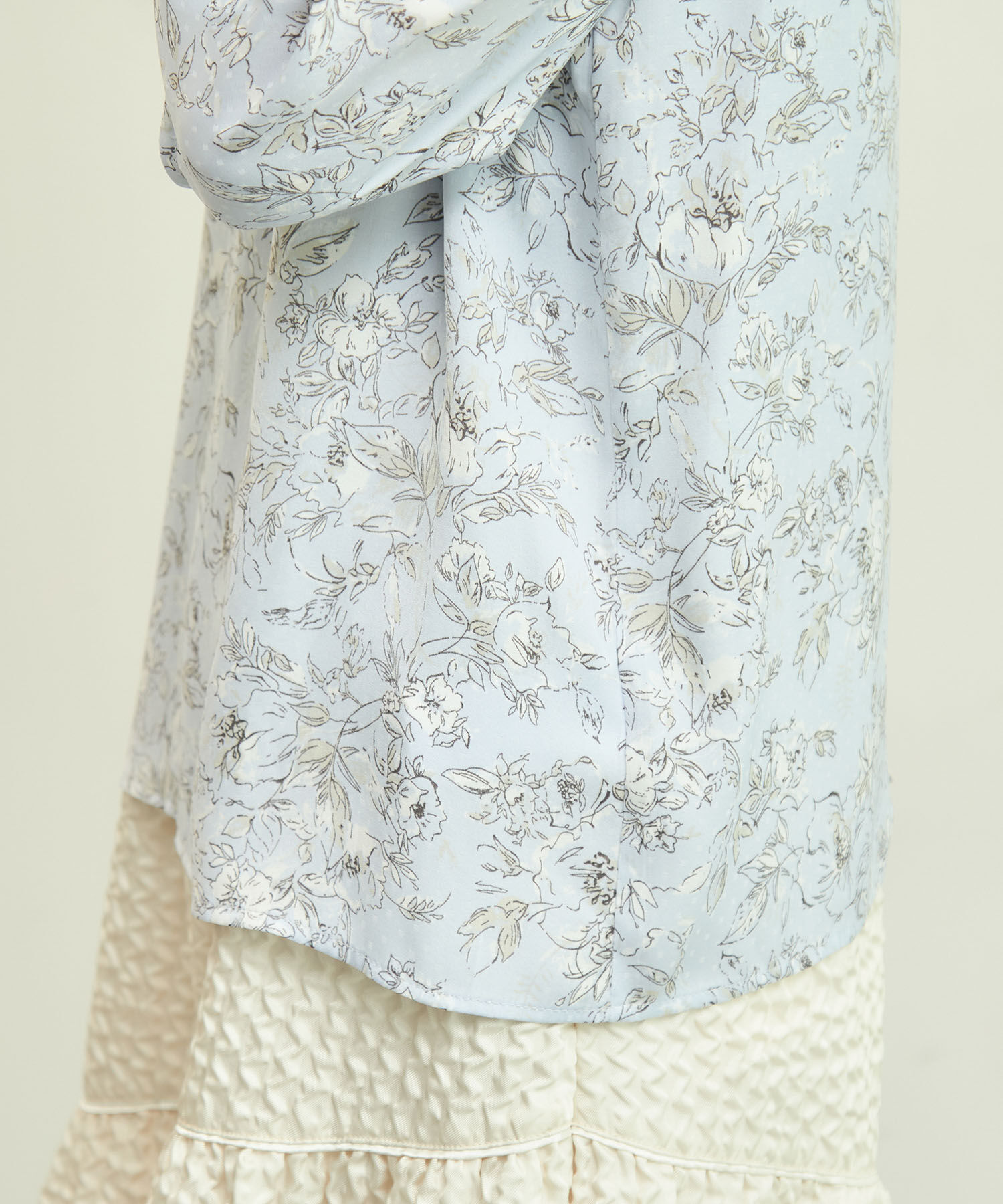 Rope&rsquo;Picnic「【emur/エミュール】洗える/水彩柄ギャザーブラウス」|シャツ・ブラウス|