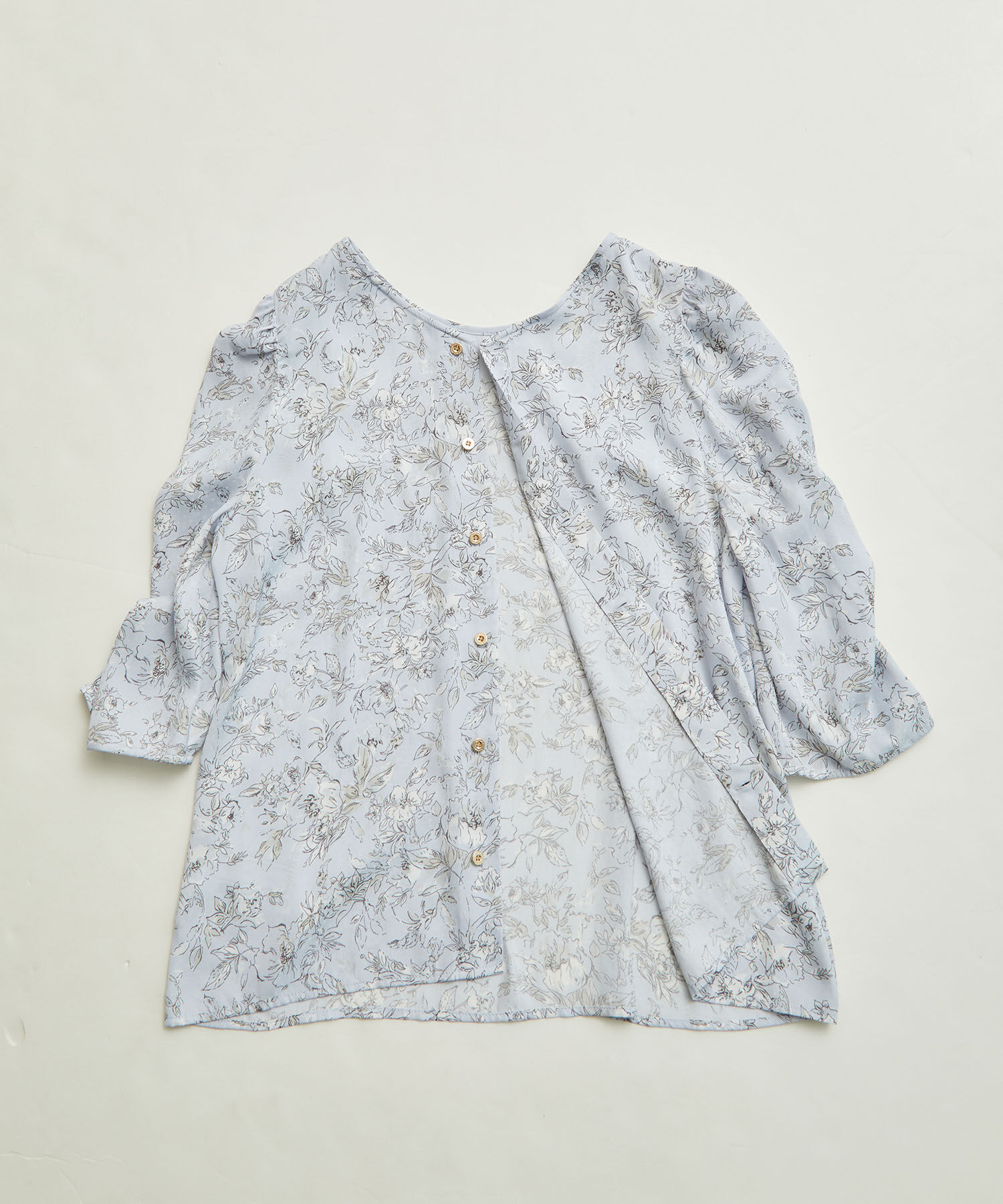 Rope&rsquo;Picnic「【emur/エミュール】洗える/水彩柄ギャザーブラウス」|シャツ・ブラウス|