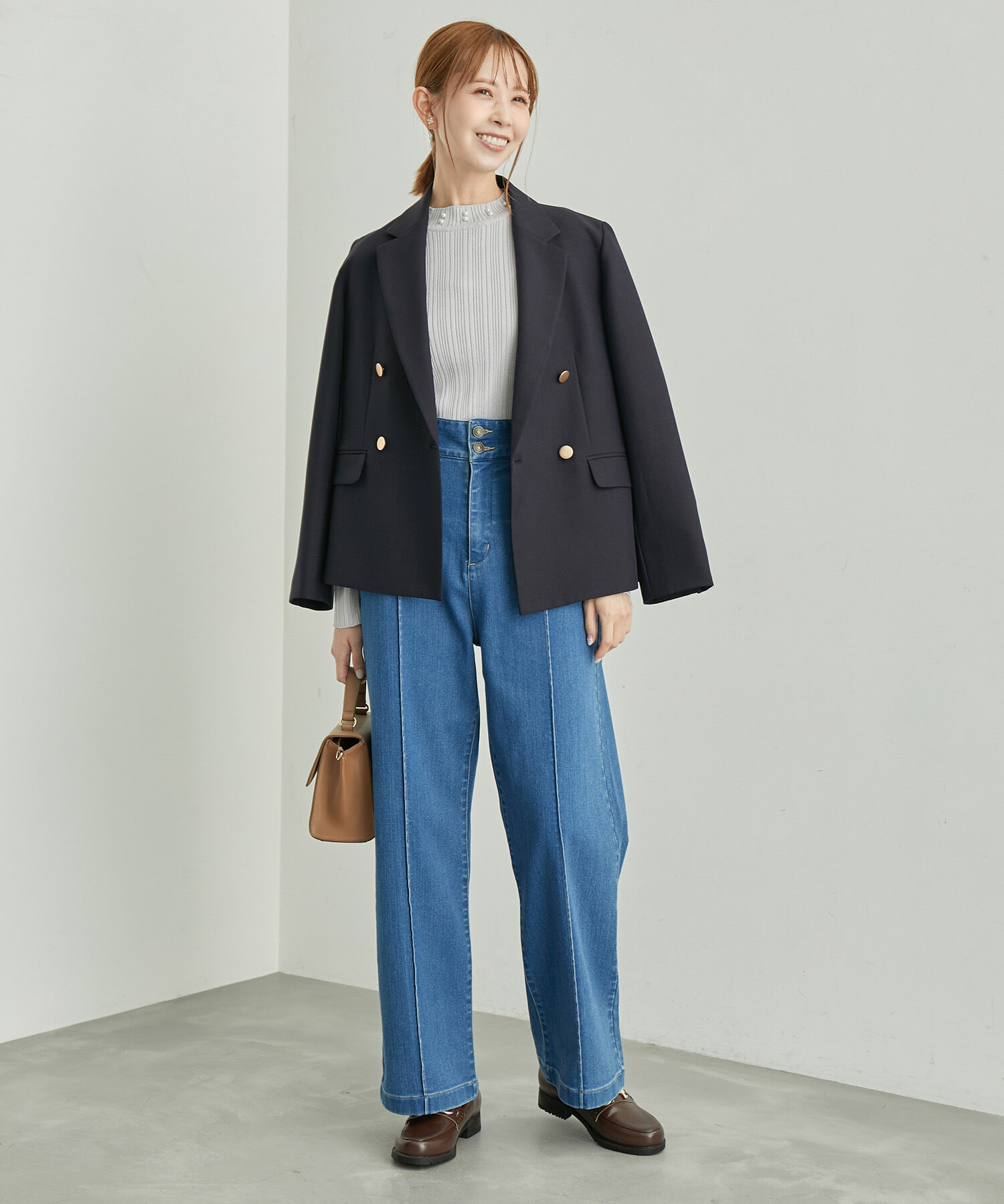 Rope&rsquo;Picnic「パール使いニットプルオーバー」|ニット・セーター|