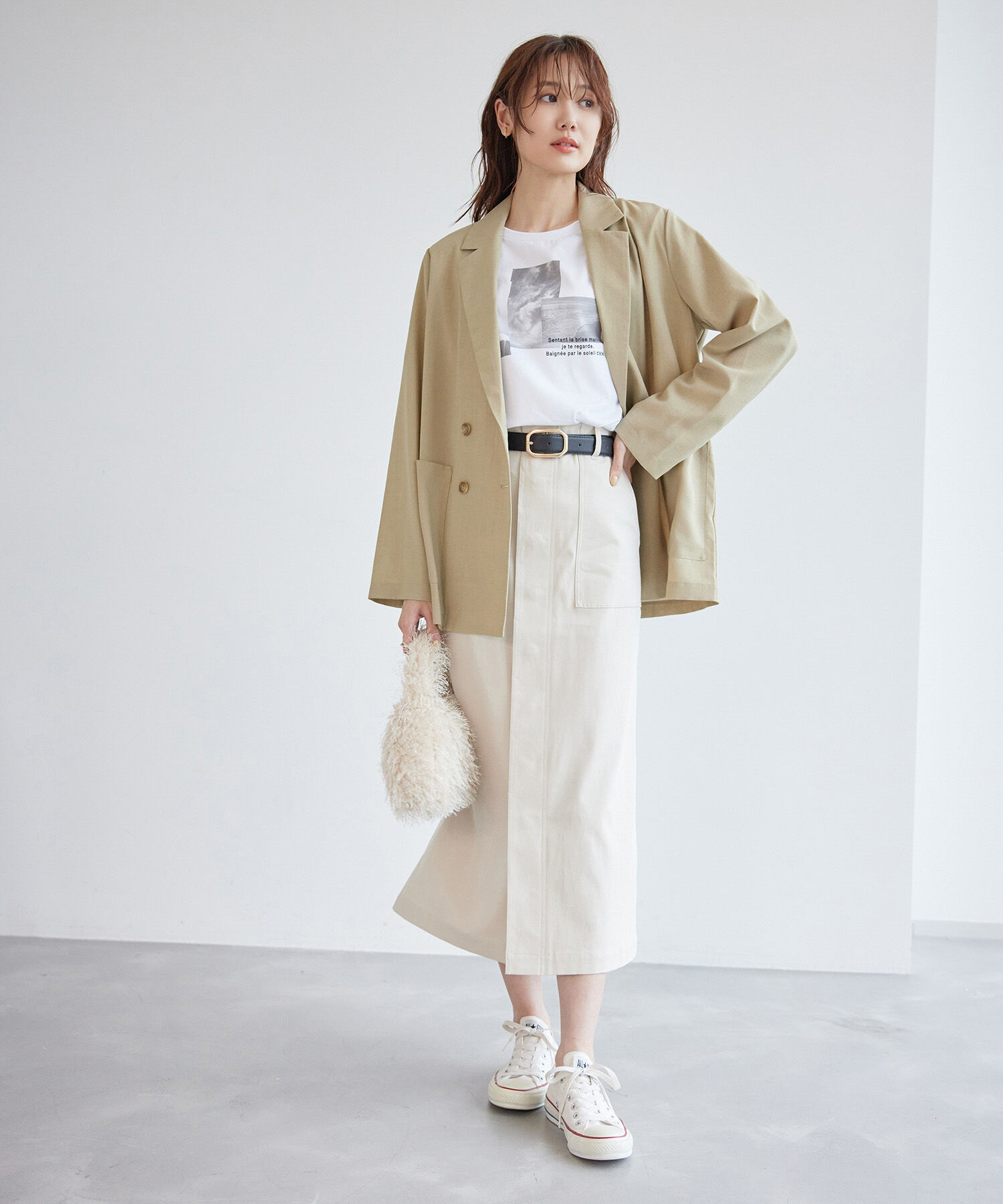 Rope&rsquo;Picnic「セットアップ対応/麻調シアーダブルテーラードジャケット/冷感・UVカット」|テーラードジャケット|