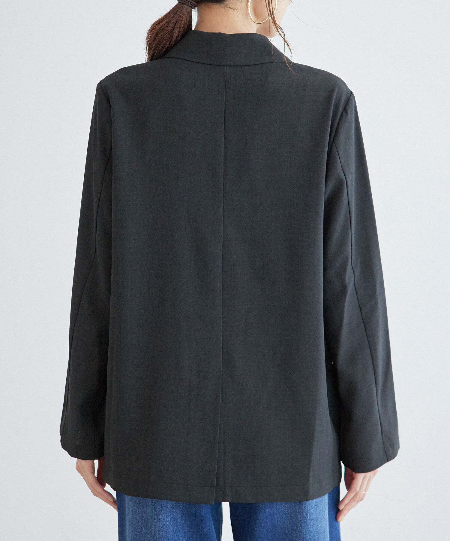 Rope&rsquo;Picnic「セットアップ対応/麻調シアーダブルテーラードジャケット/冷感・UVカット」|テーラードジャケット|