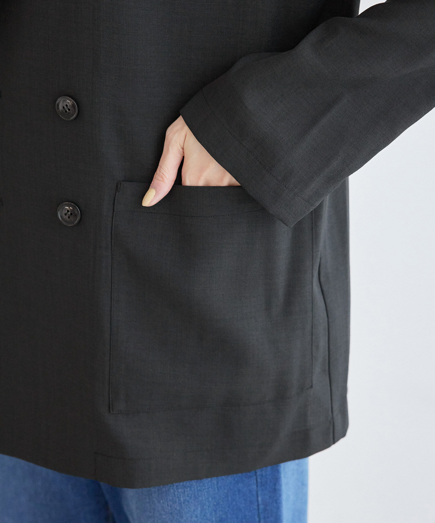 Rope&rsquo;Picnic「セットアップ対応/麻調シアーダブルテーラードジャケット/冷感・UVカット」|テーラードジャケット|