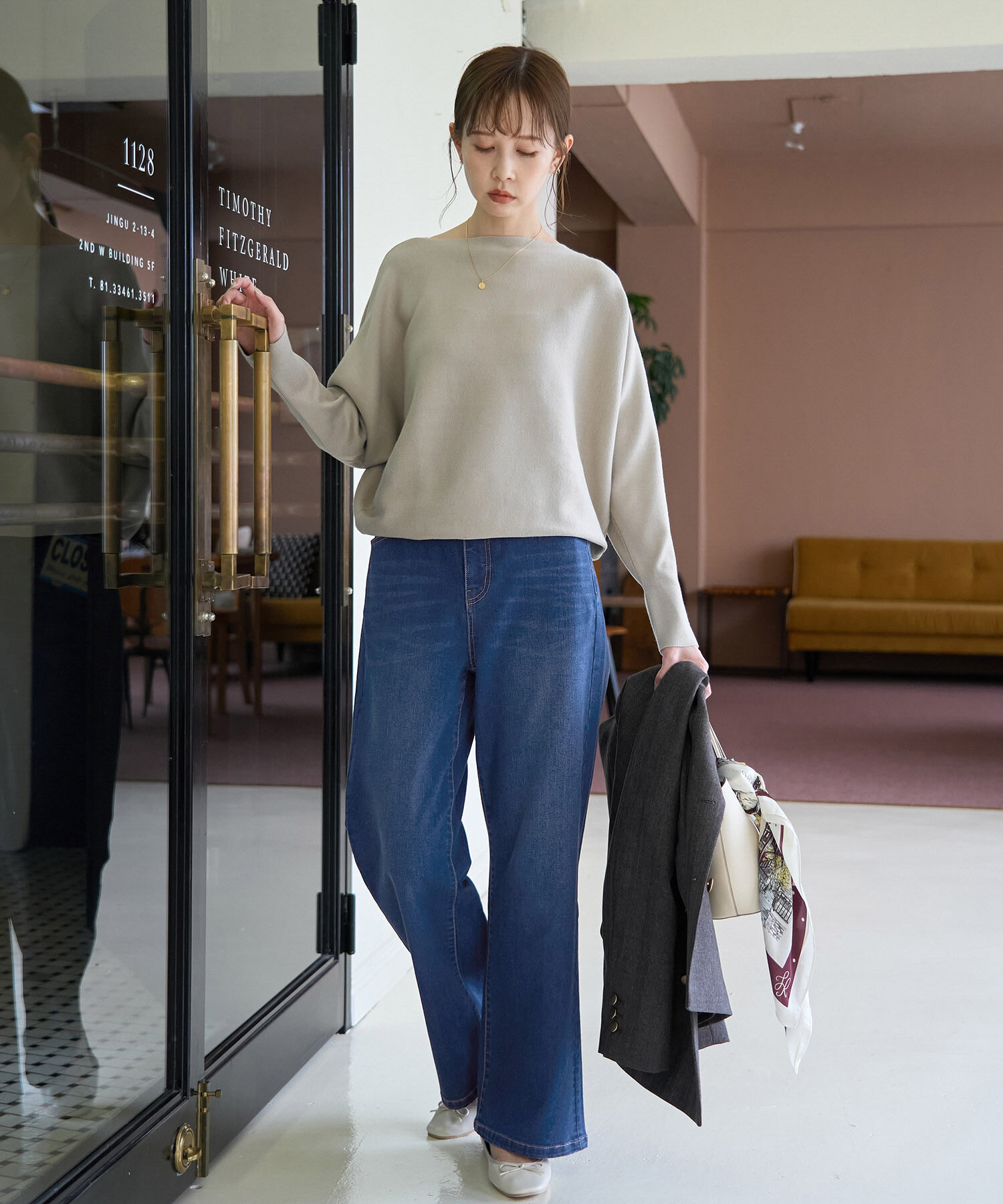 Rope&rsquo;Picnic「【ウエスト革命デニム】ウエストシェイプフレアデニムパンツ/新色追加」|デニム|