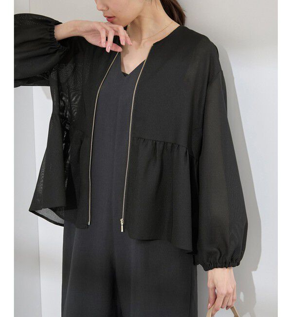 Rope&rsquo;Picnic「メッシュペプラムブルゾン」|ブルゾン・スタジャン|クロメイン