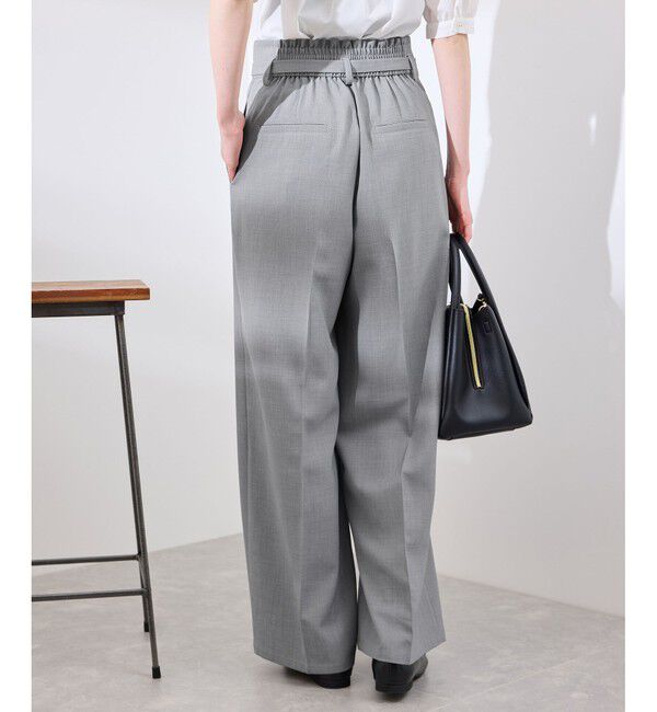 Rope&rsquo;Picnic「【抗菌防臭・接触冷感・UVカット】カナパハイウエストパンツ/セットアップ対応」|チノ|