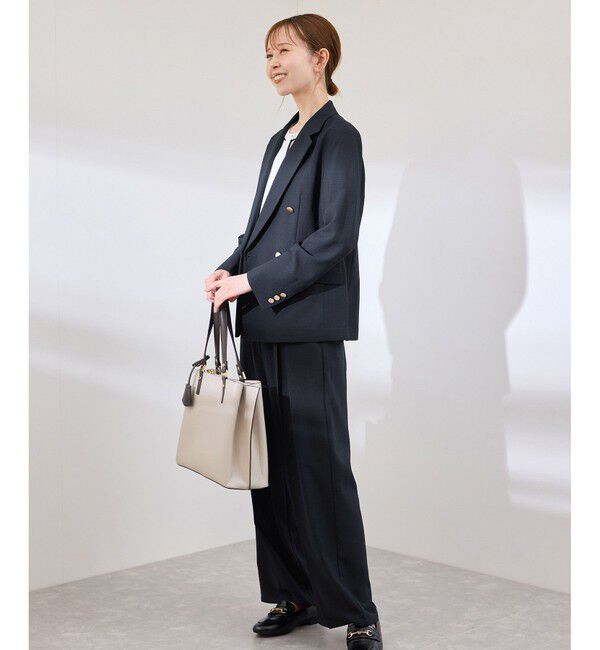 Rope&rsquo;Picnic「【抗菌防臭・接触冷感・UVカット】カナパハイウエストパンツ/セットアップ対応」|チノ|