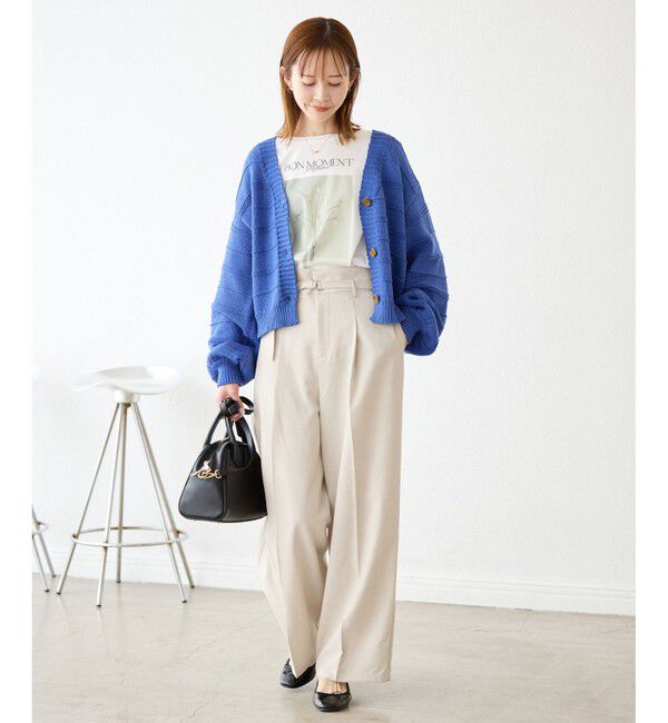 Rope&rsquo;Picnic「【抗菌防臭・接触冷感・UVカット】カナパハイウエストパンツ/セットアップ対応」|チノ|