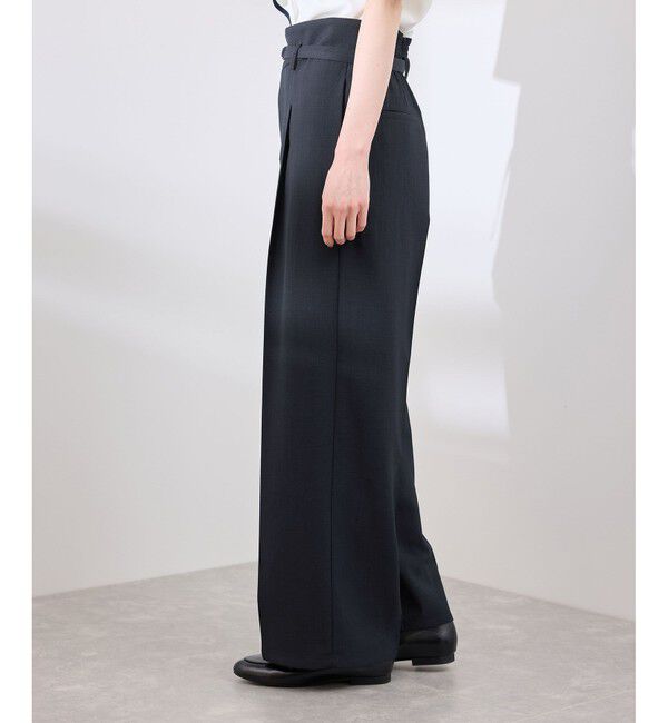 Rope&rsquo;Picnic「【抗菌防臭・接触冷感・UVカット】カナパハイウエストパンツ/セットアップ対応」|チノ|