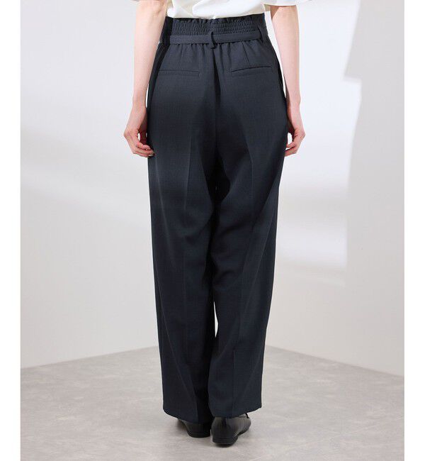 Rope&rsquo;Picnic「【抗菌防臭・接触冷感・UVカット】カナパハイウエストパンツ/セットアップ対応」|チノ|