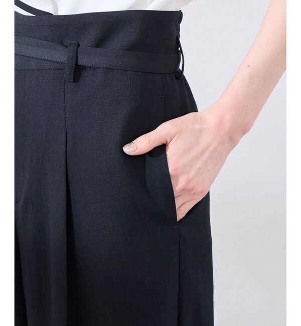 Rope&rsquo;Picnic「【抗菌防臭・接触冷感・UVカット】カナパハイウエストパンツ/セットアップ対応」|チノ|