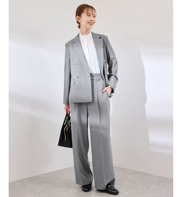 Rope&rsquo;Picnic「【抗菌防臭・接触冷感・UVカット】カナパハイウエストパンツ/セットアップ対応」|チノ|