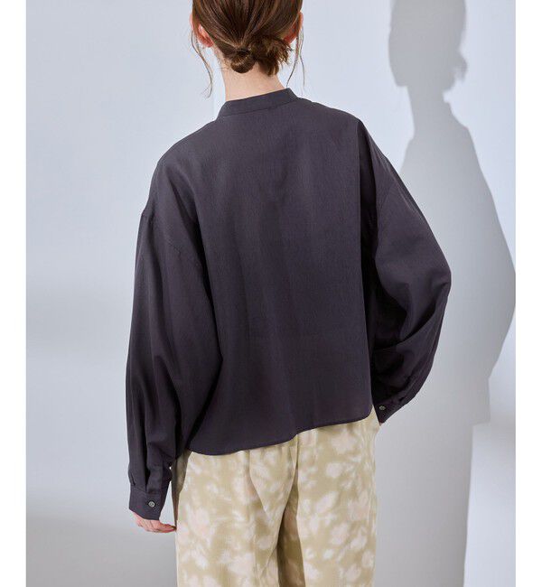 Rope&rsquo;Picnic「着丈が選べるバンドカラー無地シアーシャツ」|シャツ・ブラウス|