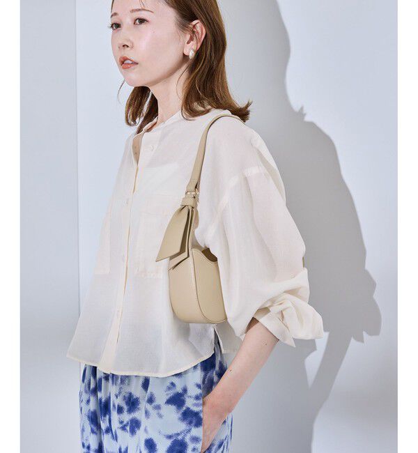 Rope&rsquo;Picnic「着丈が選べるバンドカラー無地シアーシャツ」|シャツ・ブラウス|