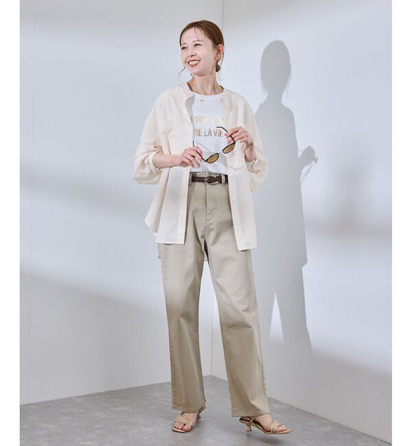 Rope&rsquo;Picnic「着丈が選べるバンドカラー無地シアーシャツ」|シャツ・ブラウス|