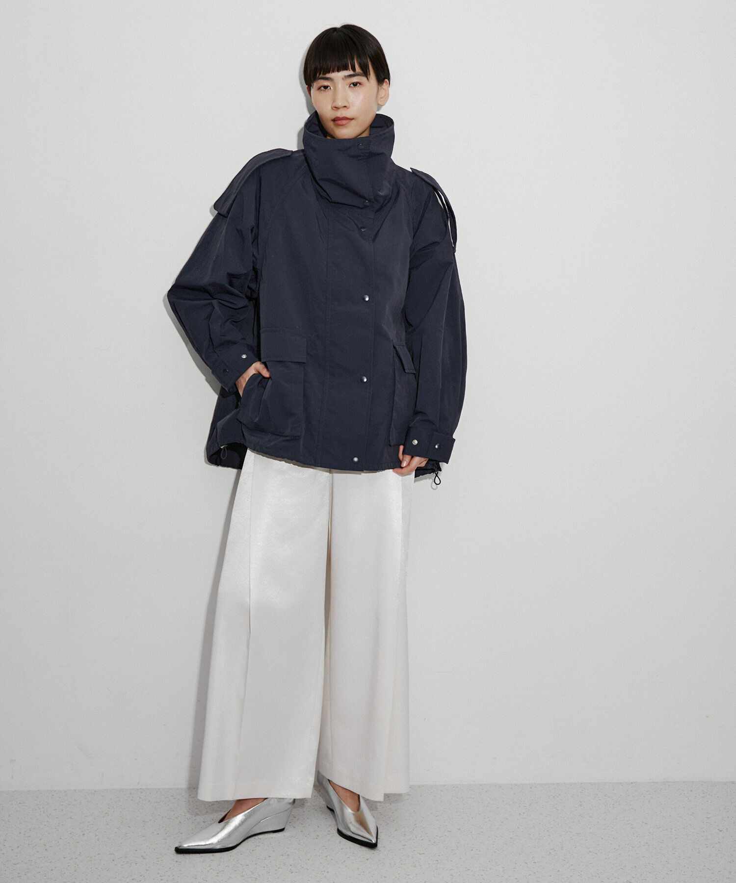 ADAM ET ROPE'「【サステナブル】スタンドカラーブルゾン」|ブルゾン・スタジャン|