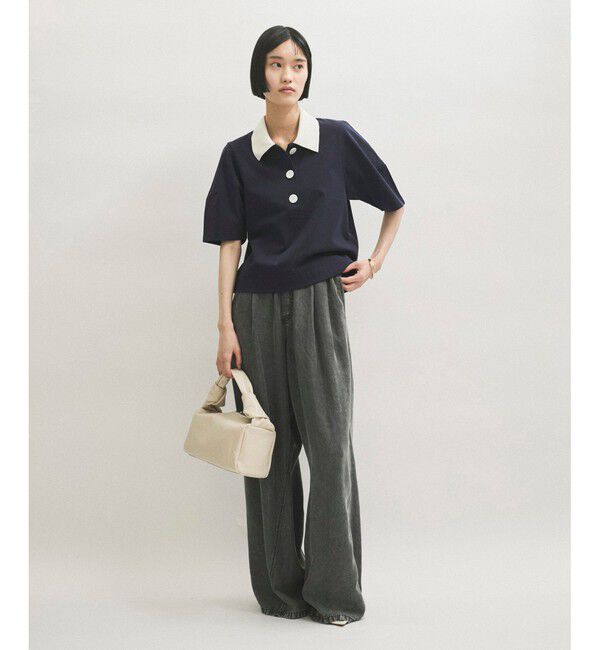 ADAM ET ROPE'「コクーンスリーブポロシャツ」|ポロシャツ|