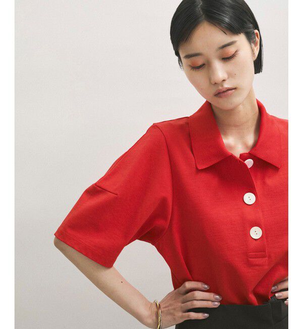 ADAM ET ROPE'「コクーンスリーブポロシャツ」|ポロシャツ|