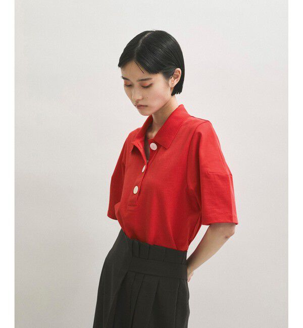 ADAM ET ROPE'「コクーンスリーブポロシャツ」|ポロシャツ|