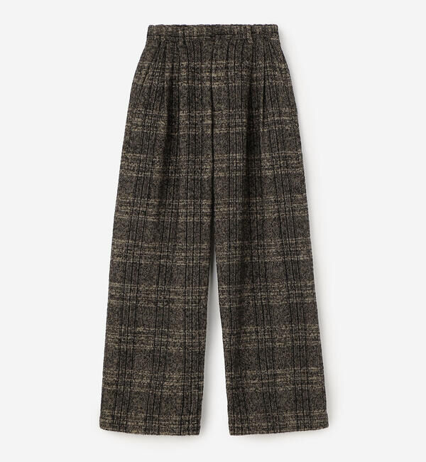 LE GLAZIK「LE GLAZIK | ツイードチェック 2タックパンツ WOMEN」|チノ|