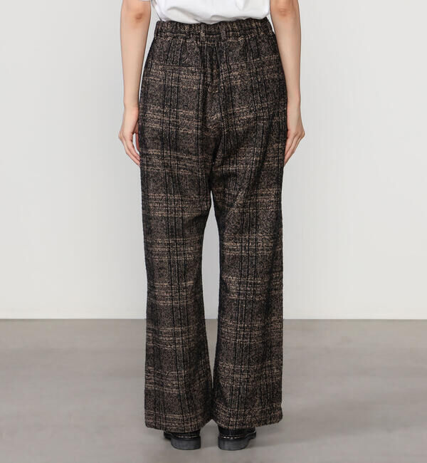 LE GLAZIK「LE GLAZIK | ツイードチェック 2タックパンツ WOMEN」|チノ|