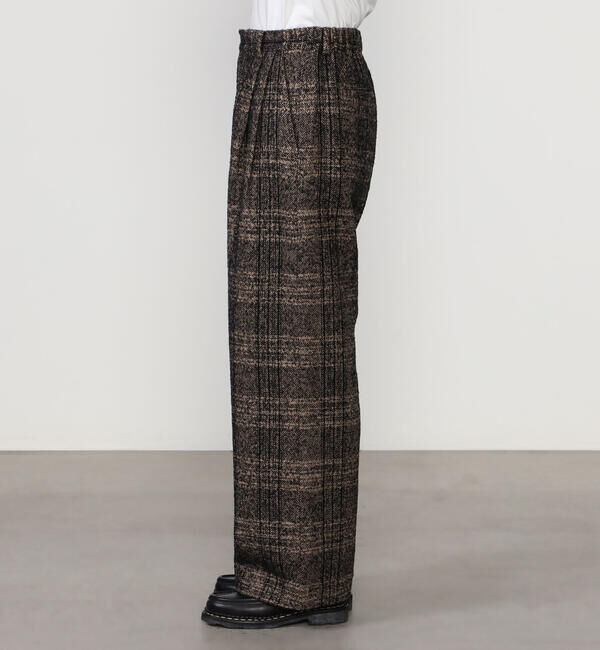 LE GLAZIK「LE GLAZIK | ツイードチェック 2タックパンツ WOMEN」|チノ|