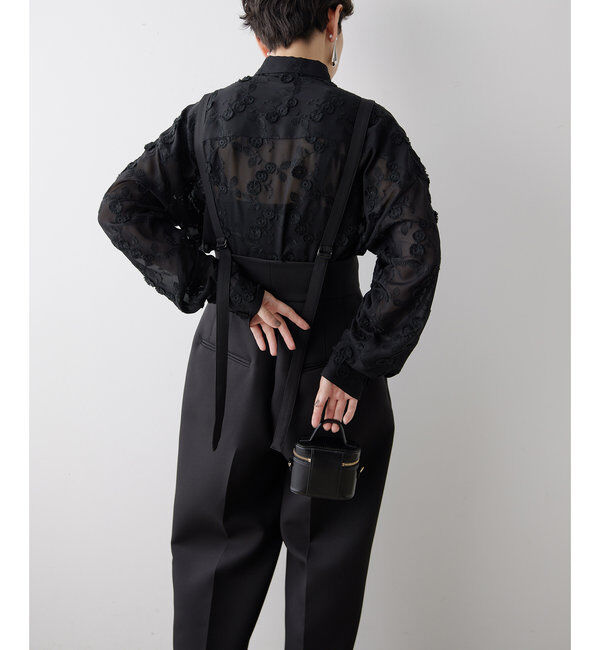  「サスペンダーハイウエストパンツ」|チノ|