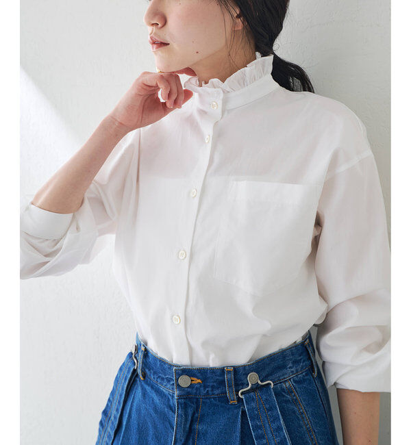  「ネックギャザーシャツ」|シャツ・ブラウス|