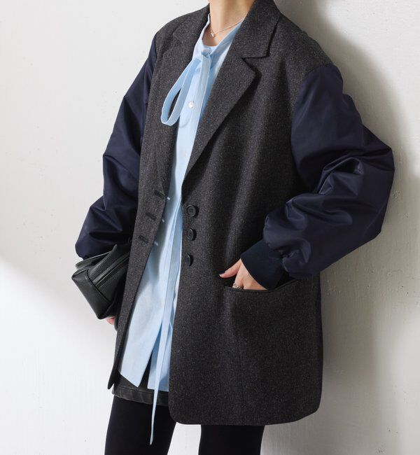  「3つ釦コンビスリーブジャケット」|ベスト・ジレ|