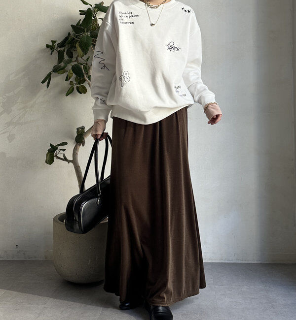  「【新色追加/WEB限定】ランダム刺繍プルオーバー」|Tシャツ・カットソー|