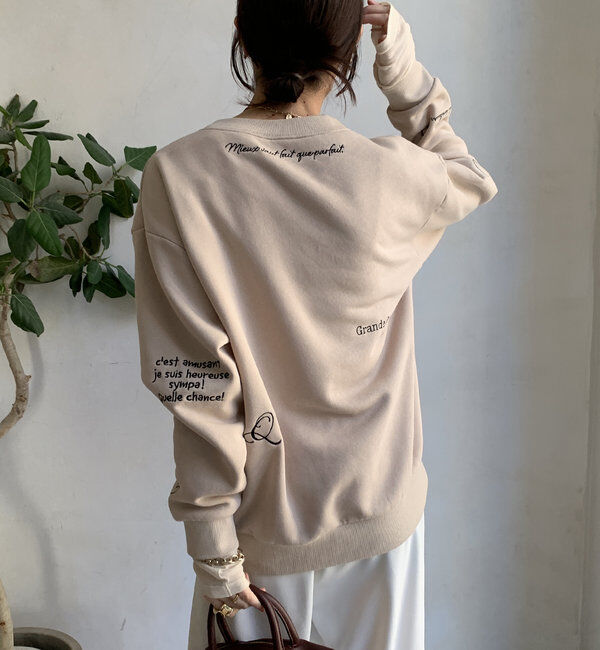  「【新色追加/WEB限定】ランダム刺繍プルオーバー」|Tシャツ・カットソー|