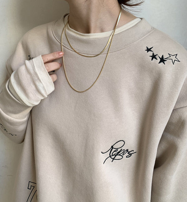  「【新色追加/WEB限定】ランダム刺繍プルオーバー」|Tシャツ・カットソー|