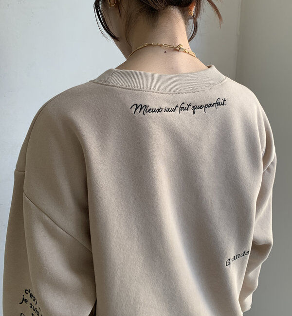  「【新色追加/WEB限定】ランダム刺繍プルオーバー」|Tシャツ・カットソー|