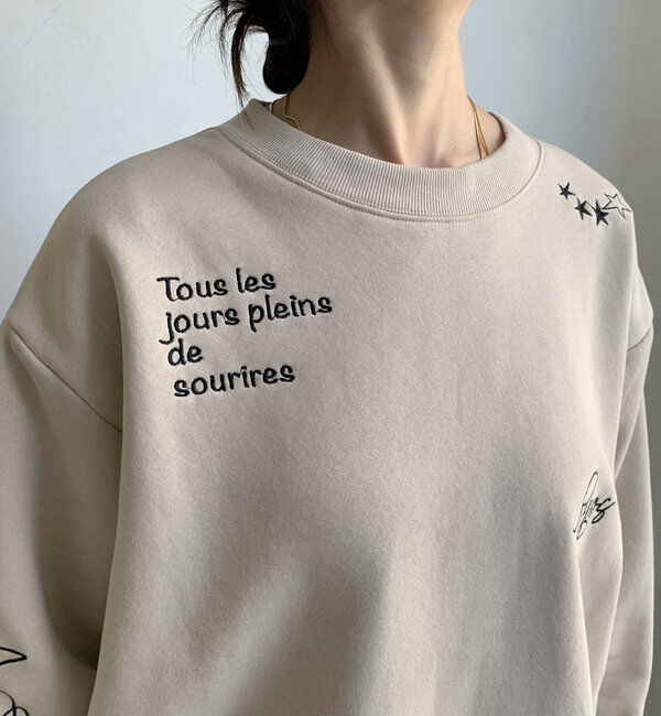  「【新色追加/WEB限定】ランダム刺繍プルオーバー」|Tシャツ・カットソー|