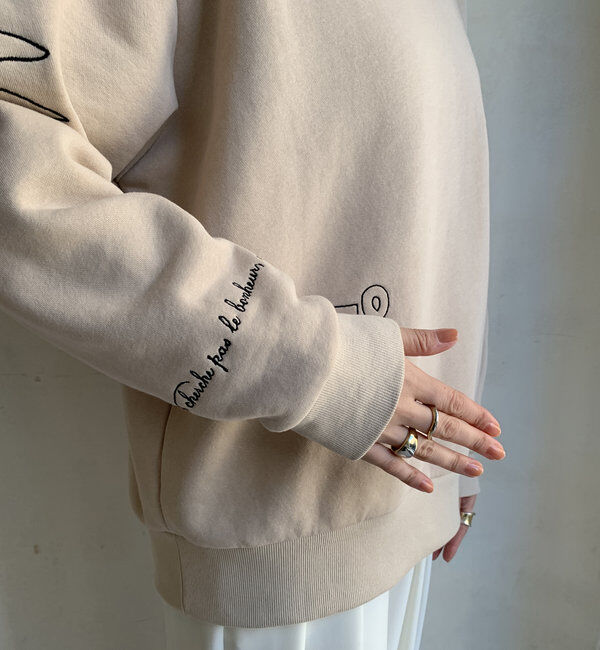  「【新色追加/WEB限定】ランダム刺繍プルオーバー」|Tシャツ・カットソー|