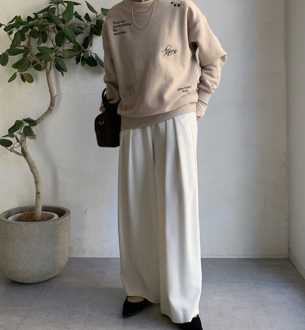  「【新色追加/WEB限定】ランダム刺繍プルオーバー」|Tシャツ・カットソー|