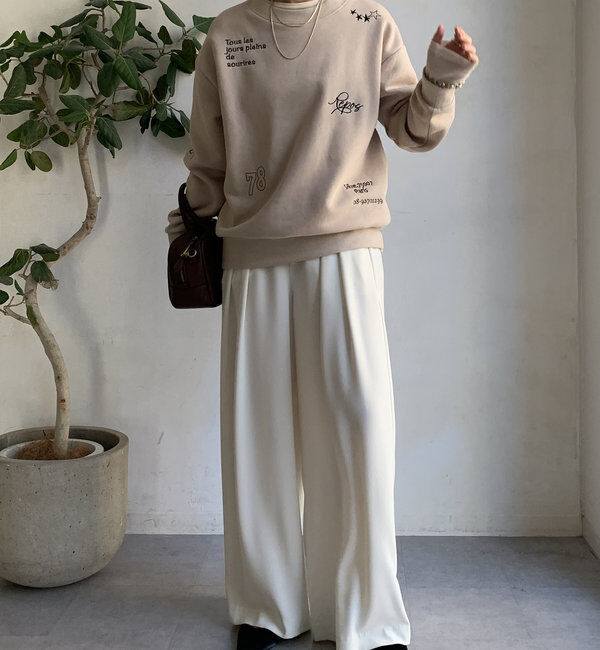  「【新色追加/WEB限定】ランダム刺繍プルオーバー」|Tシャツ・カットソー|