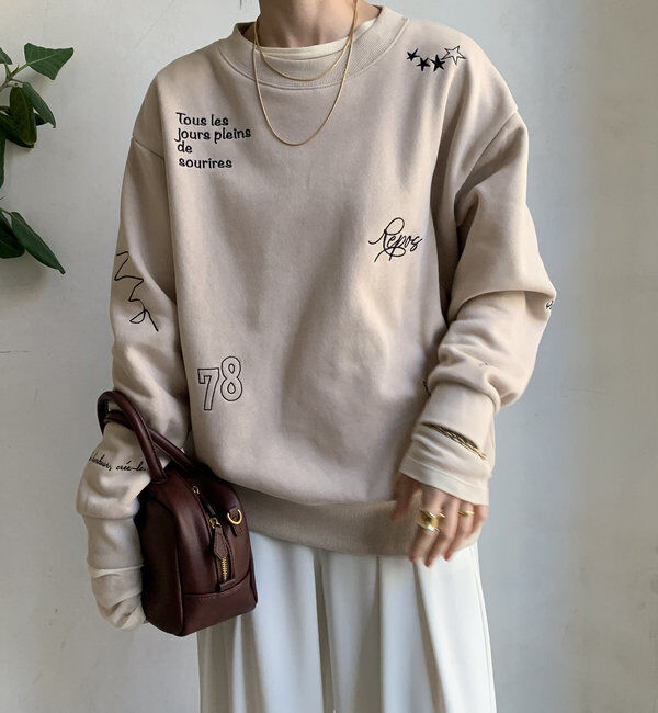  「【新色追加/WEB限定】ランダム刺繍プルオーバー」|Tシャツ・カットソー|