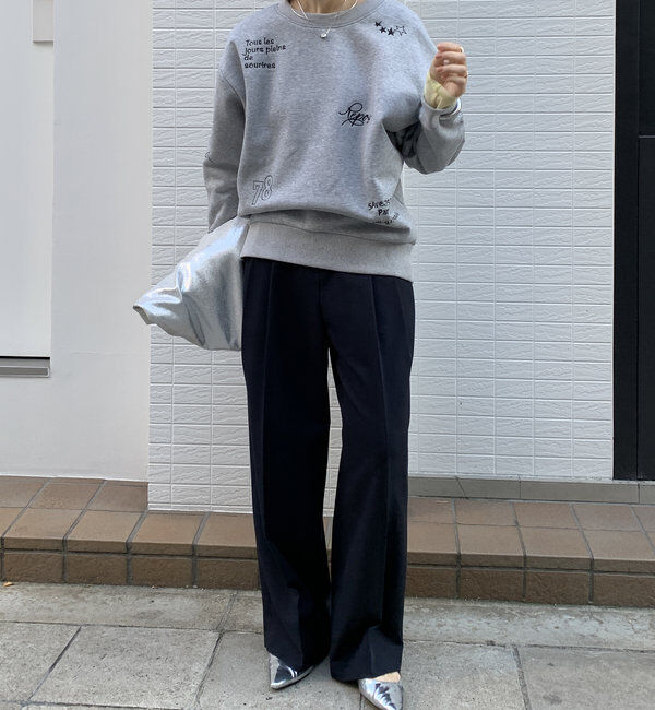  「【新色追加/WEB限定】ランダム刺繍プルオーバー」|Tシャツ・カットソー|