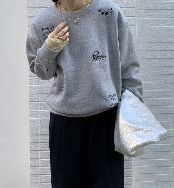  「【新色追加/WEB限定】ランダム刺繍プルオーバー」|Tシャツ・カットソー|