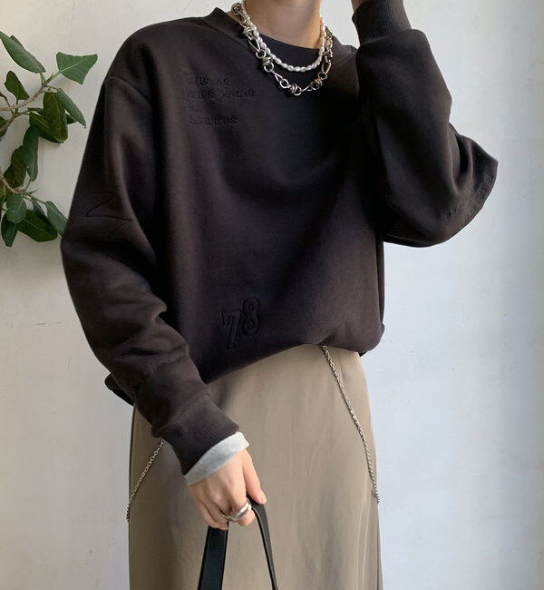  「【新色追加/WEB限定】ランダム刺繍プルオーバー」|Tシャツ・カットソー|